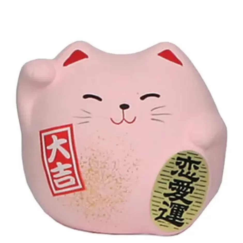 Figurines^MIYA Company Feng Shui Cat 2.25" - Pink