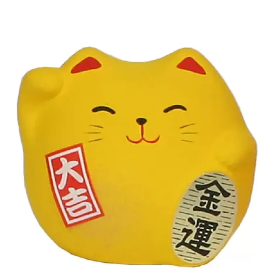 Figurines^MIYA Company Feng Shui Cat 2.25" - Yellow