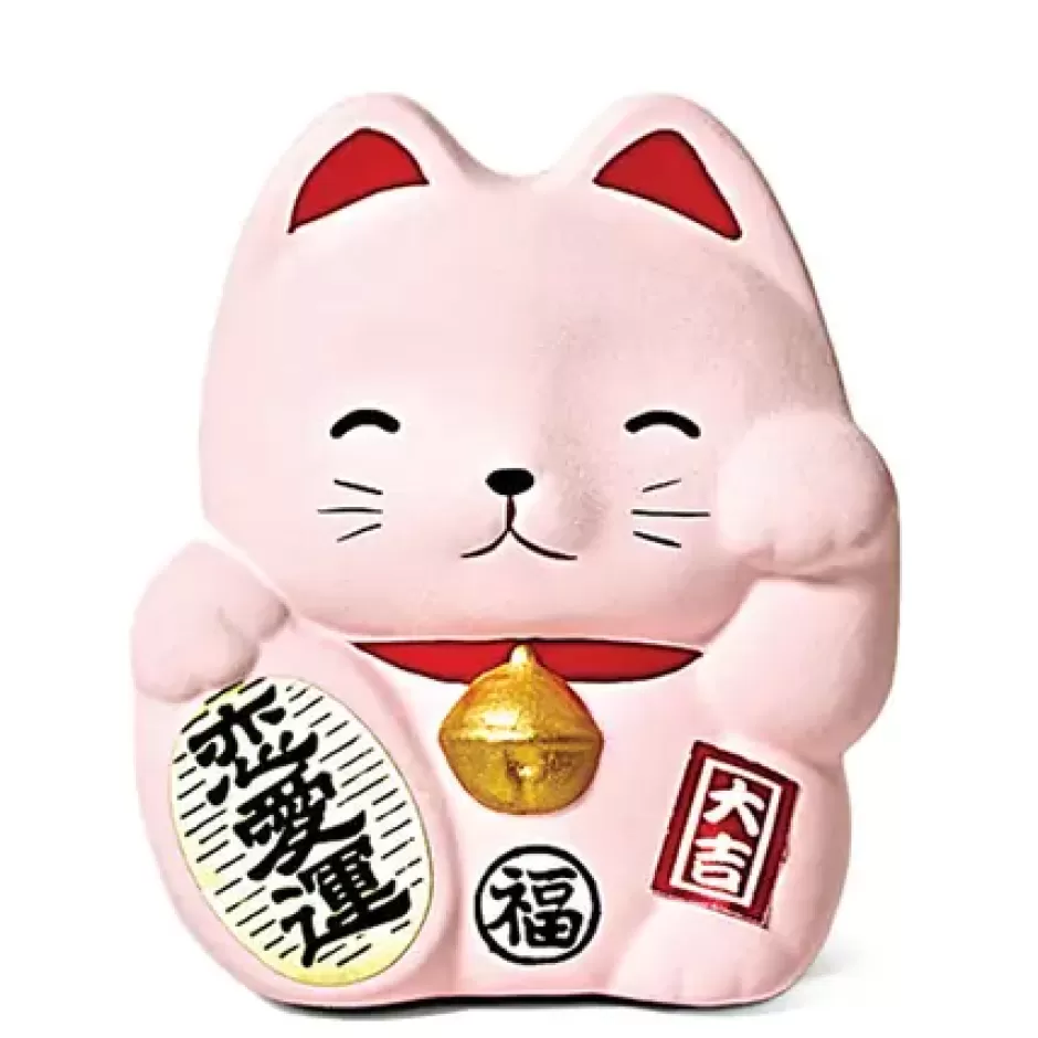 Figurines^MIYA Company Feng Shui Fortune Cat Bank - Pink