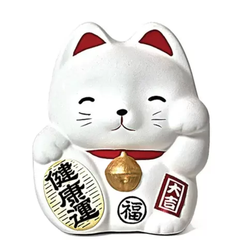 Figurines^MIYA Company Feng Shui Fortune Cat Bank - White