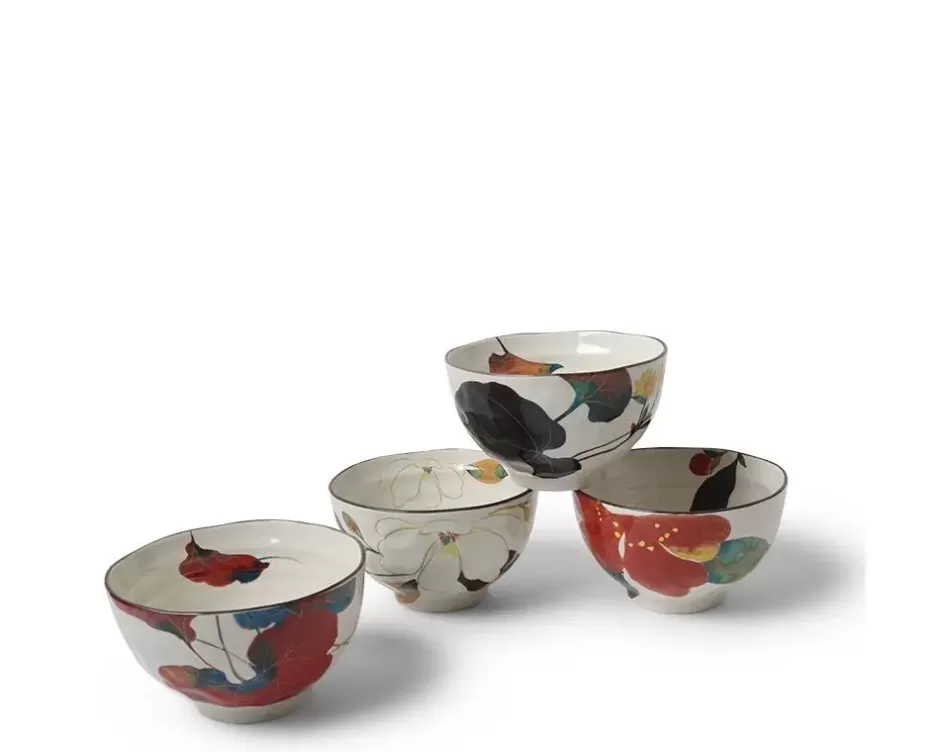 Bowl Sets^MIYA Company Floral Fall Rice Bowl Set