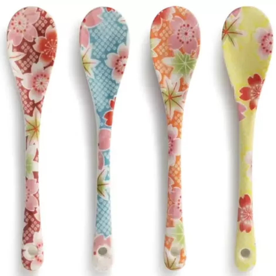 Other Utensils^MIYA Company Floral Print Dessert Spoon Set