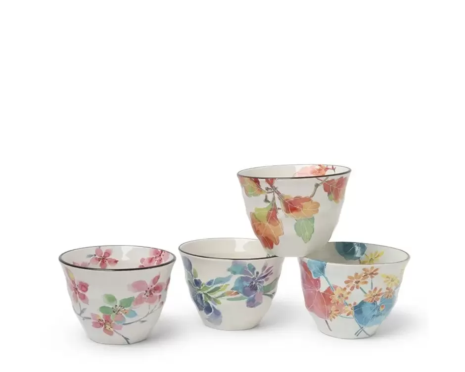 Cup/Mug Sets^MIYA Company Floral Spring 7 Oz. Teacup Set