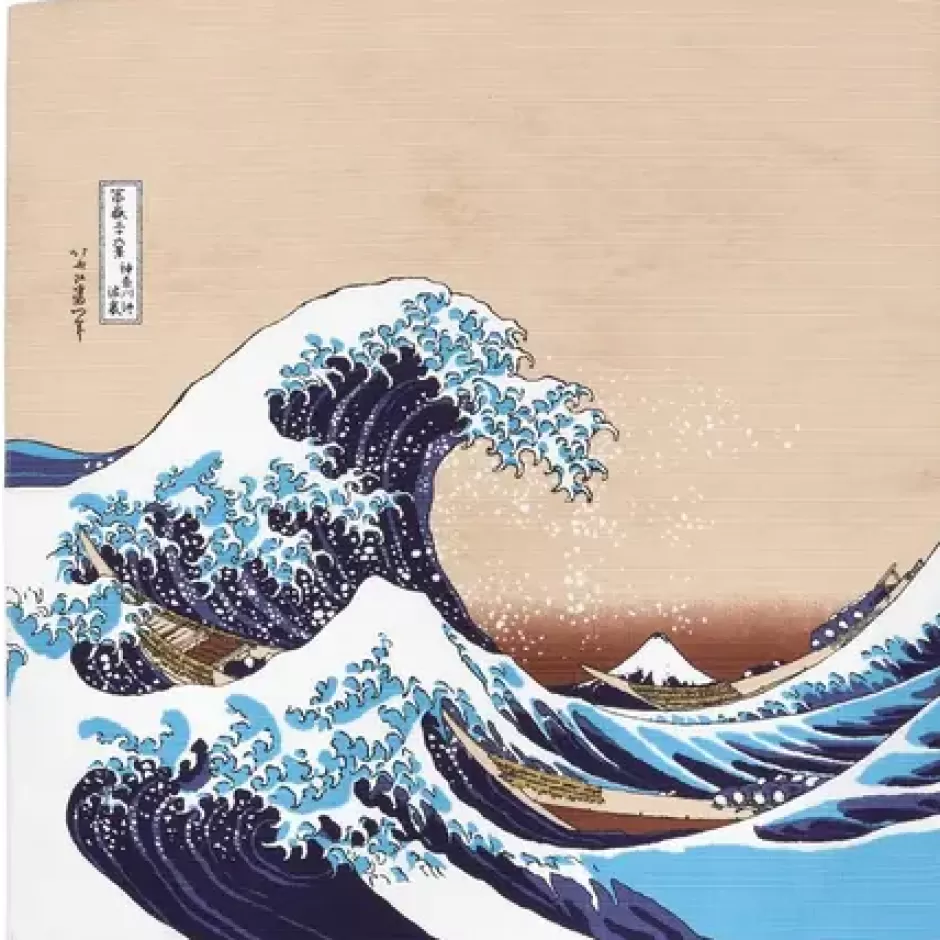 Furoshiki & Tenugui^MIYA Company Furoshiki Hokusai 19.75" Sq.