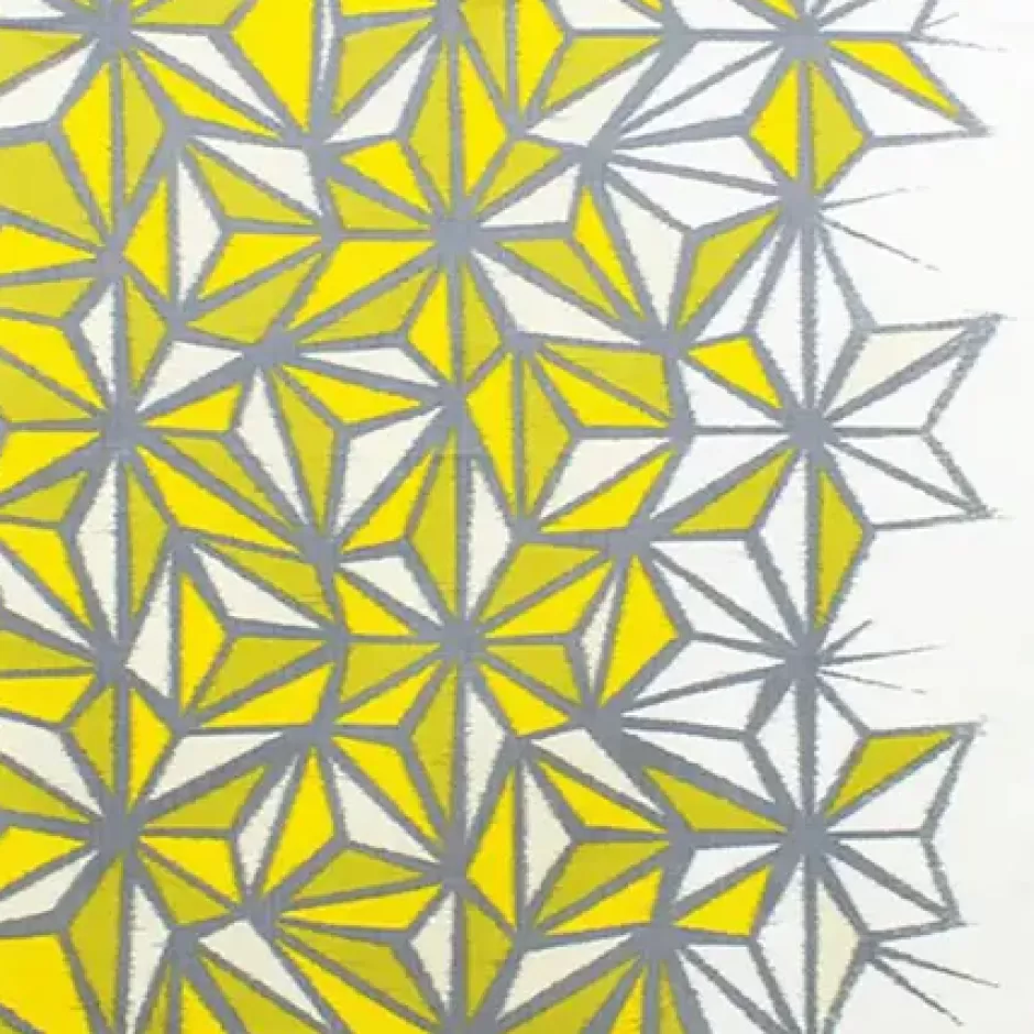 Furoshiki & Tenugui^MIYA Company Furoshiki Pattern Asanoha Yellow 27.5" Sq.