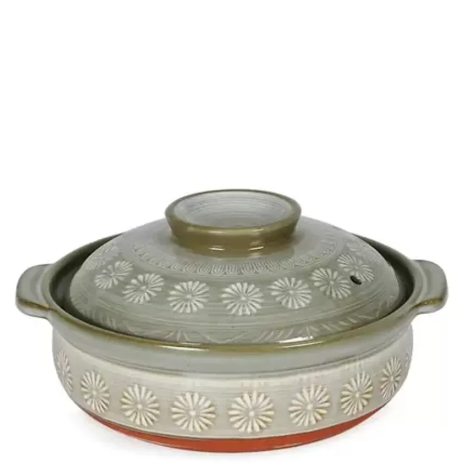 Donabe Casseroles^MIYA Company Hana-Mishima Donabe Casserole, 50 Oz.