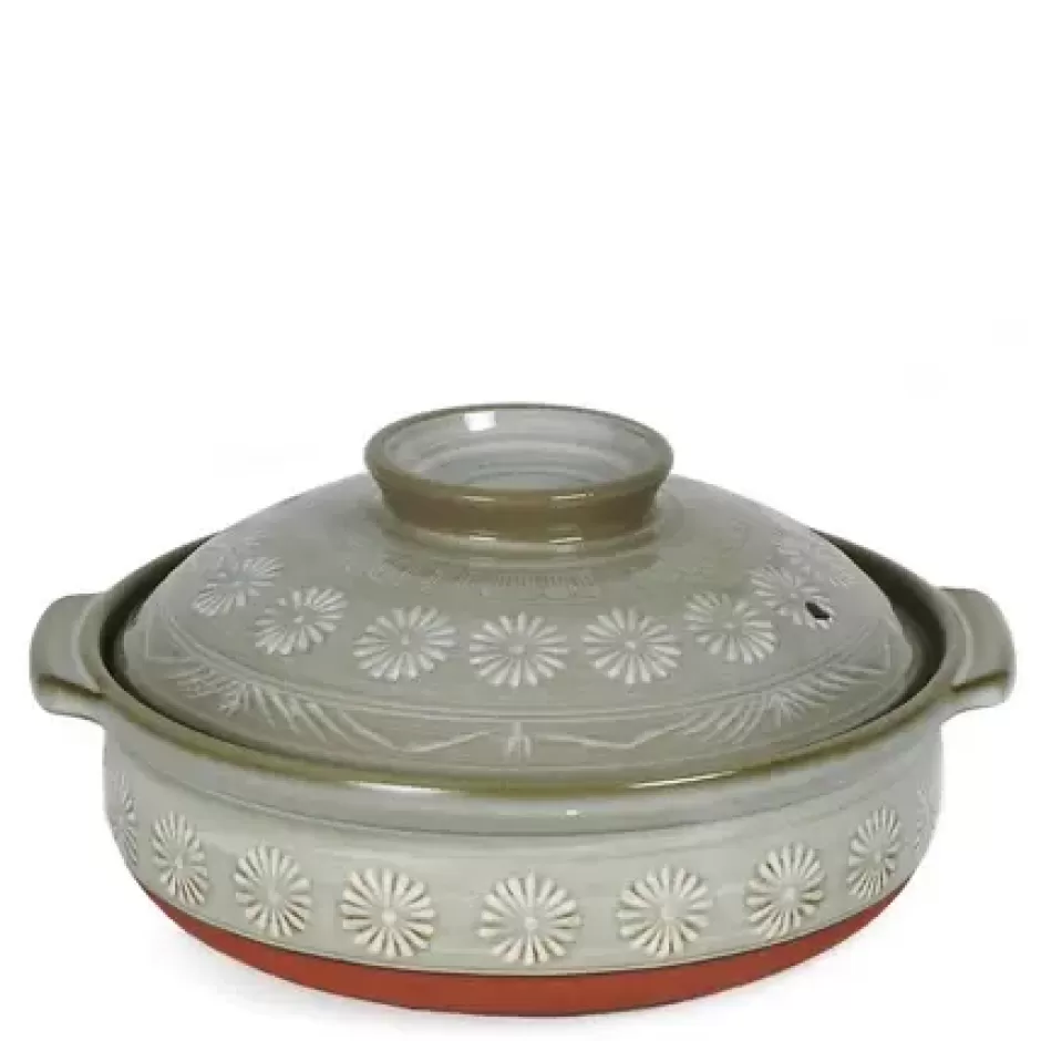 Donabe Casseroles^MIYA Company Hana-Mishima Donabe Casserole, 74 Oz.