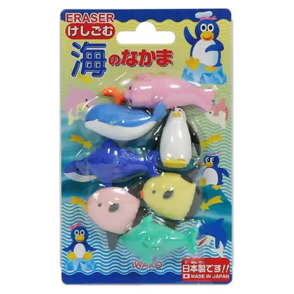 Erasers^MIYA Company Iwako Marine Animals Eraser Pack At Miya