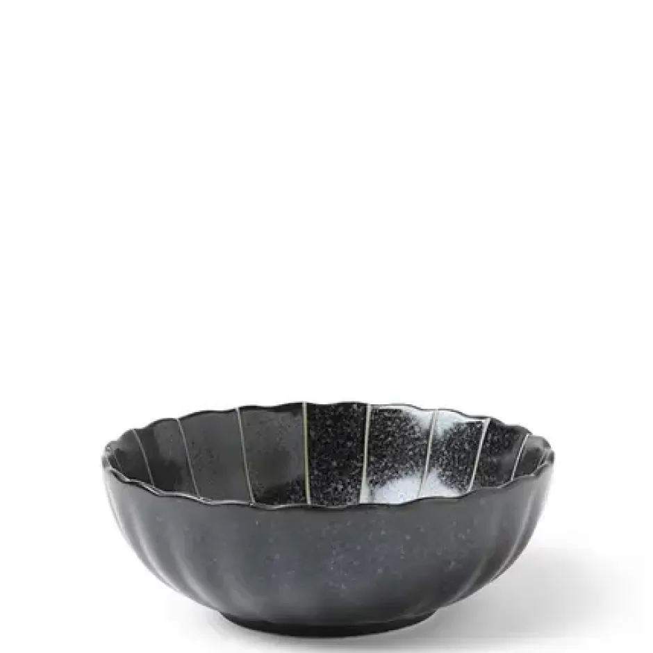 Medium Bowls^MIYA Company Kasa Lines Black 5.5" Bowl