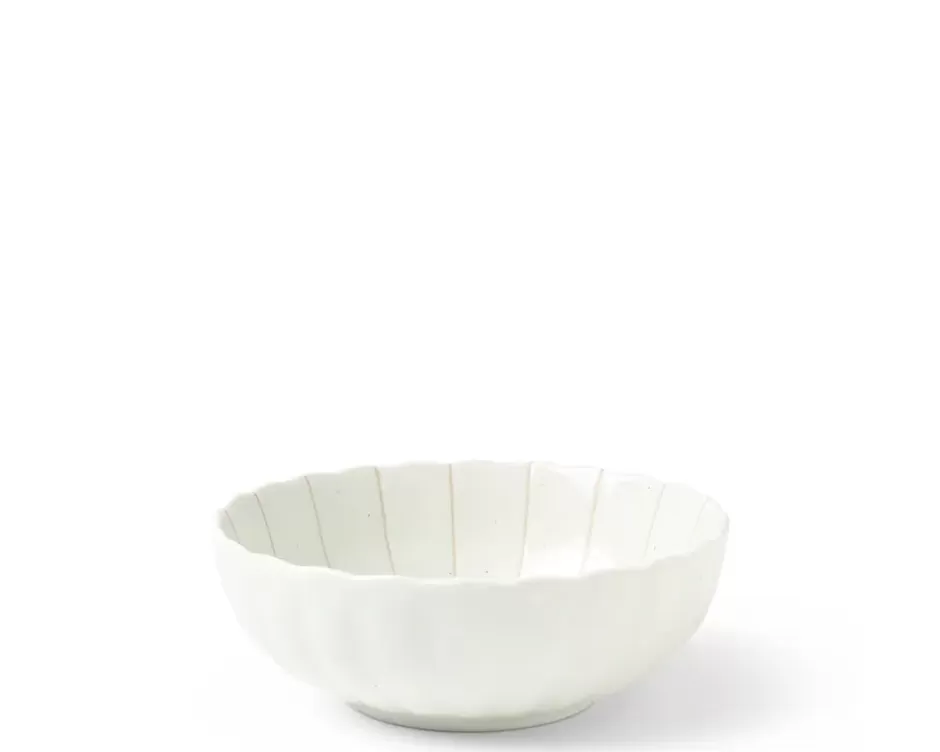 Medium Bowls^MIYA Company Kasa Lines White 5.5" Bowl