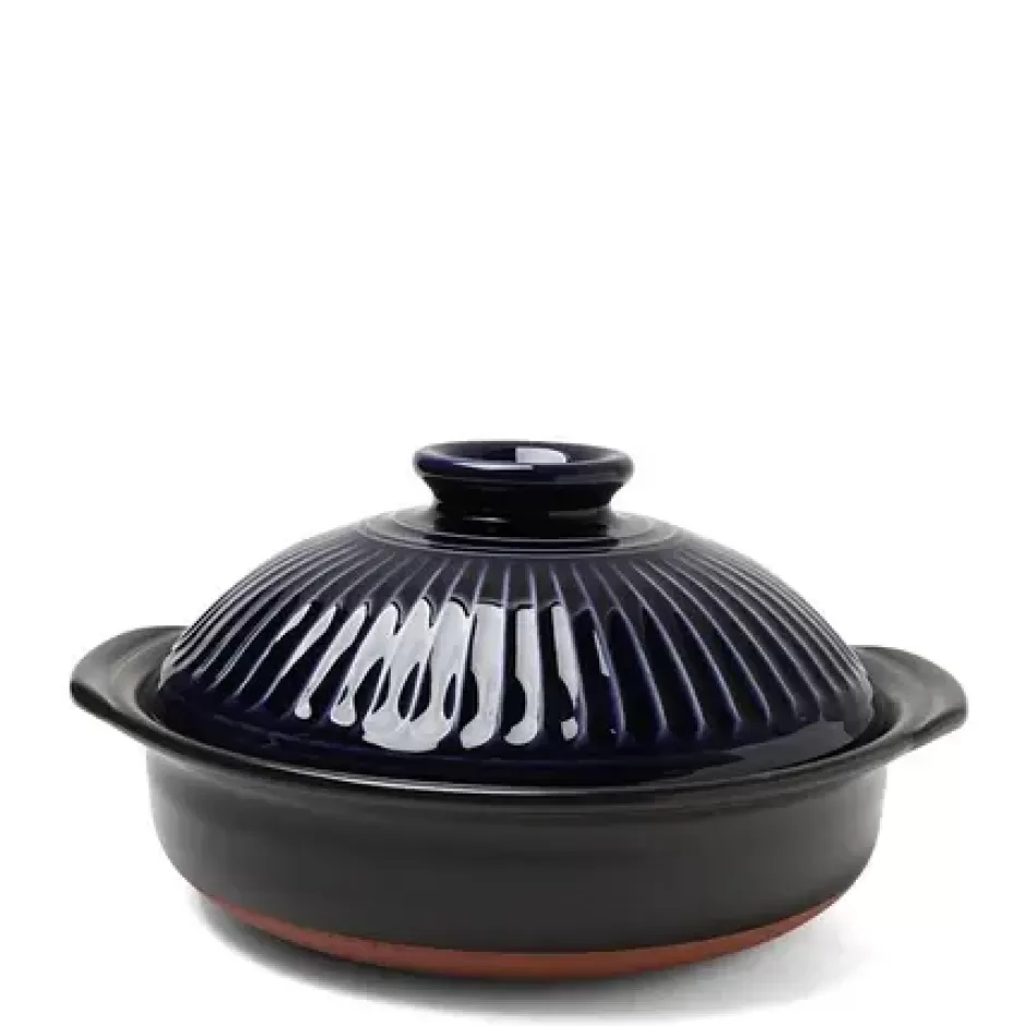 Donabe Casseroles^MIYA Company Kikka Blue Donabe Casserole 10"