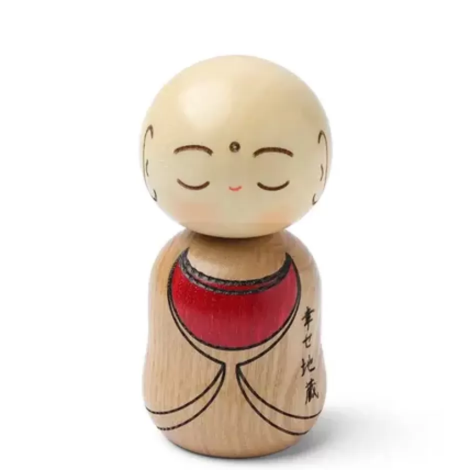 Figurines^MIYA Company Kokeshi Ojizo Brown