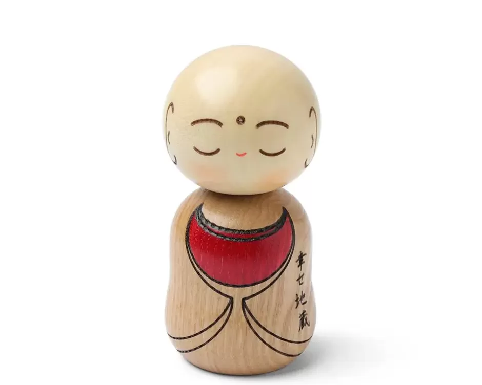 Figurines^MIYA Company Kokeshi Ojizo Brown