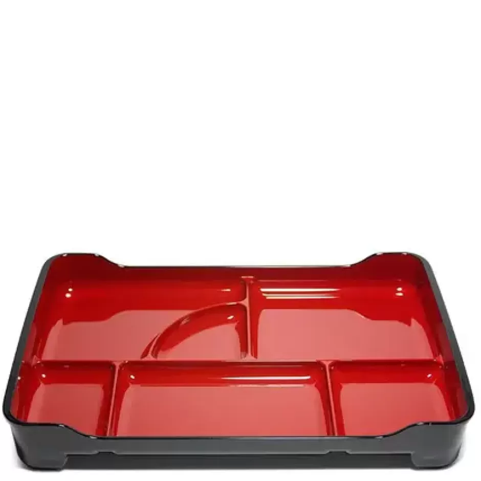 Sushi Service^MIYA Company Lacquered Lunch Tray 14" X 9.5" - Red