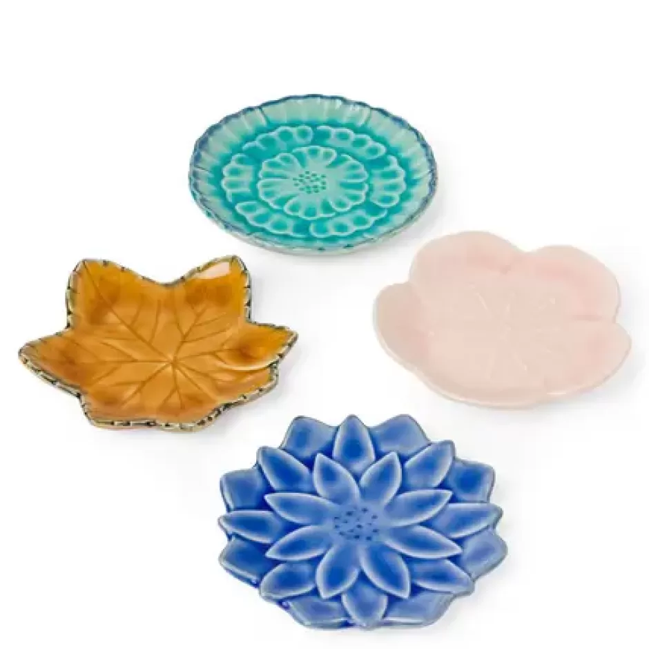 Plate Sets^MIYA Company Leaf & Flower 4.75" Plate Set