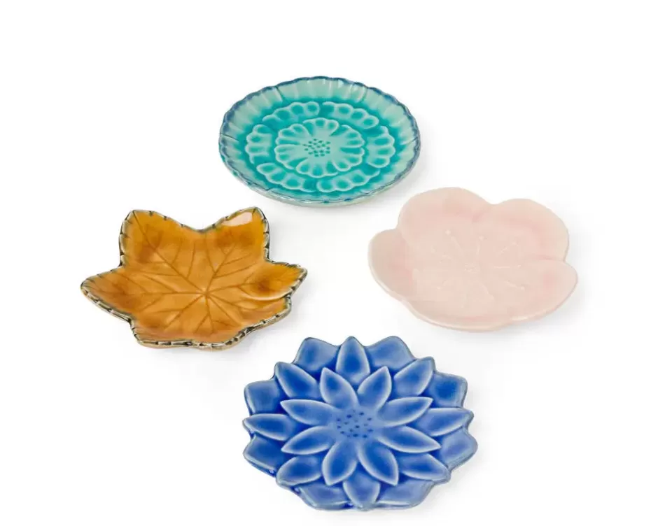 Plate Sets^MIYA Company Leaf & Flower 4.75" Plate Set