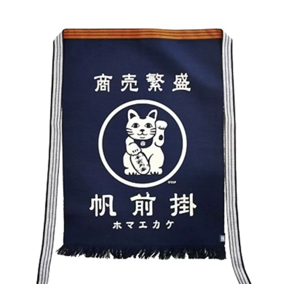 Textile^MIYA Company Maekake Canvas Apron - Fortune Cat