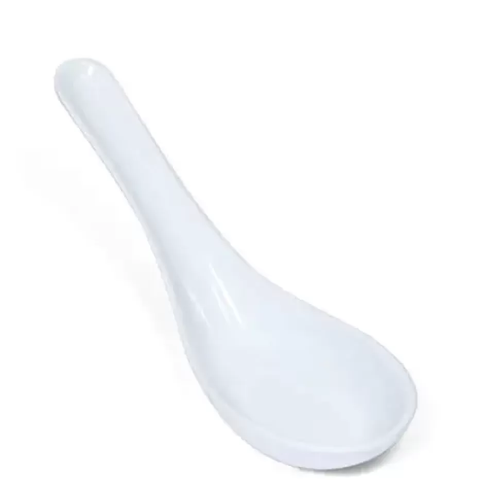 Melamine^MIYA Company Melamine Soup Spoon - White