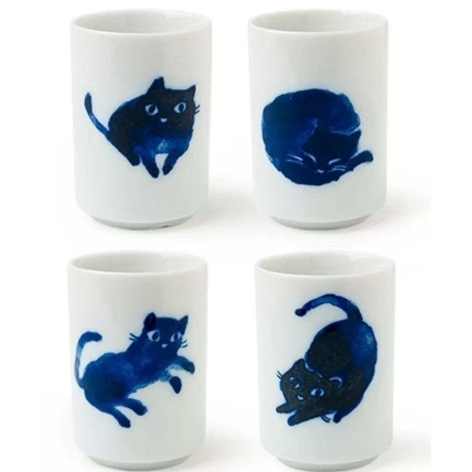 Cats^MIYA Company Midnight Blue Cat Cup Set