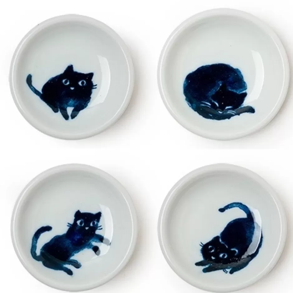 Cats^MIYA Company Midnight Blue Cat Dish Set