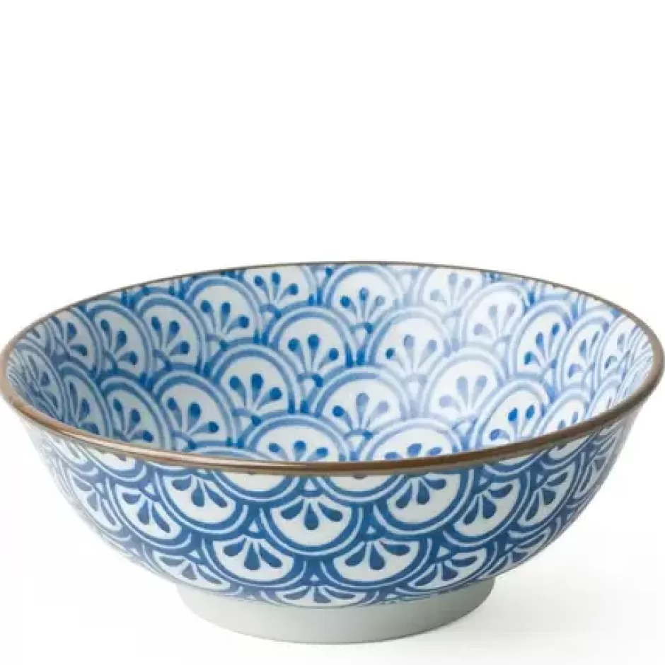 Ramen Bowls^MIYA Company Monyou 7.5" Hana-Seigaiha Bowl