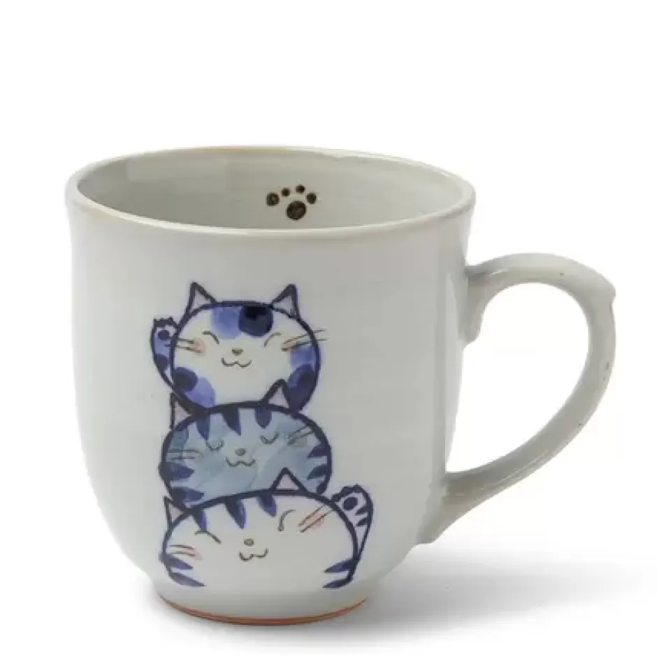 Cups/Mugs^MIYA Company Mug Cat Trio Blue