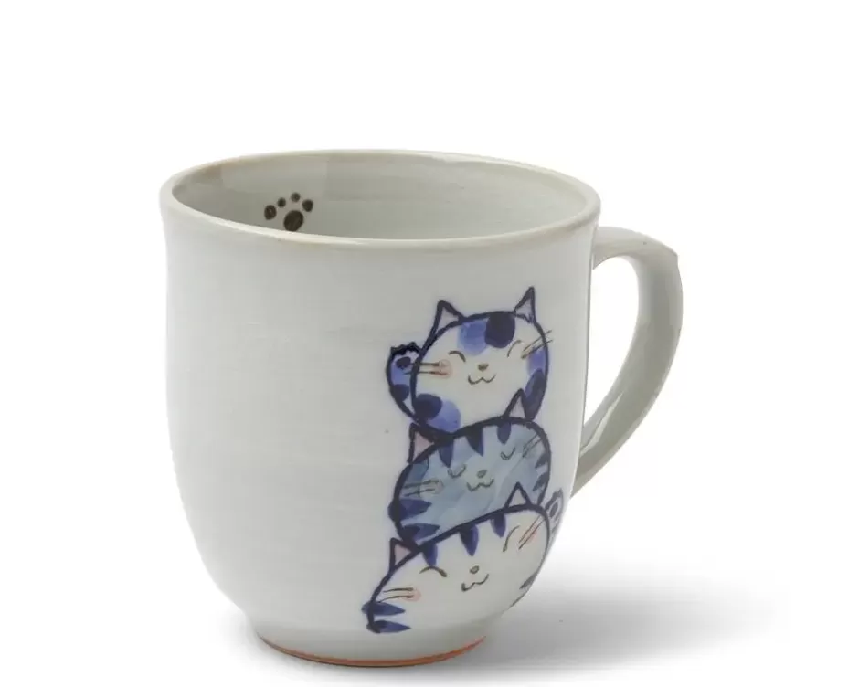 Cups/Mugs^MIYA Company Mug Cat Trio Blue