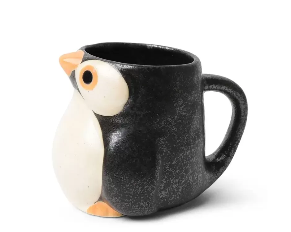 Cups/Mugs^MIYA Company Mug Penguin Orange/Black