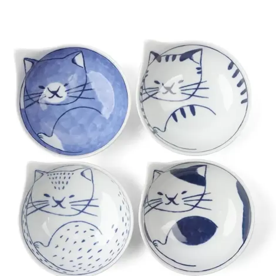 Bowls^MIYA Company Nekotori Cat Bowl 3.75" Set/4