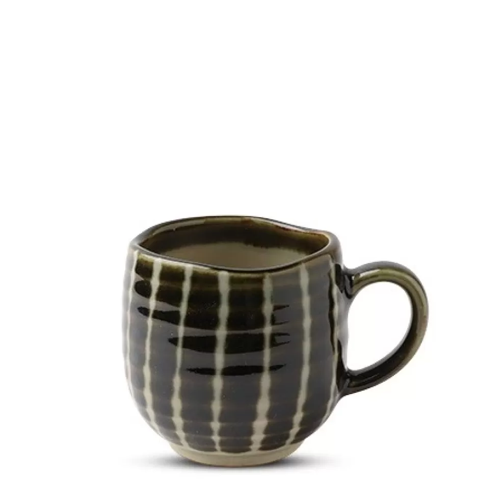 Mugs^MIYA Company Oribe Green Striped 8 Oz. Mug