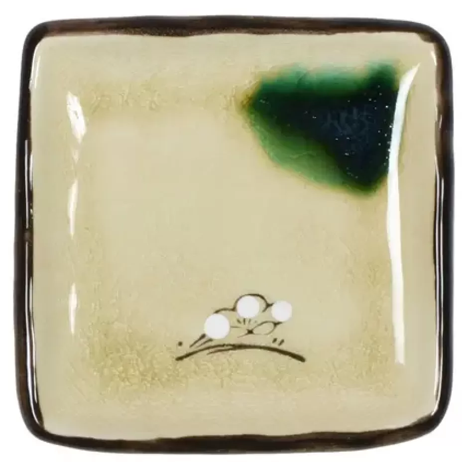 Small Plates^MIYA Company Oribe Plum 4.5" Sq. Plate