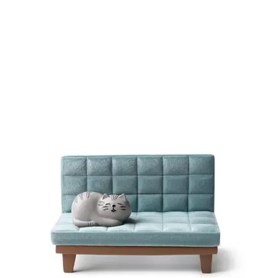 Cats^MIYA Company Phone Stand Cat On Sofa Blue