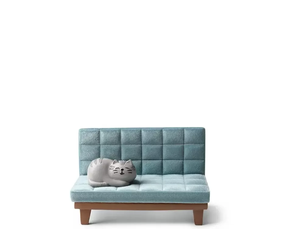 Cats^MIYA Company Phone Stand Cat On Sofa Blue