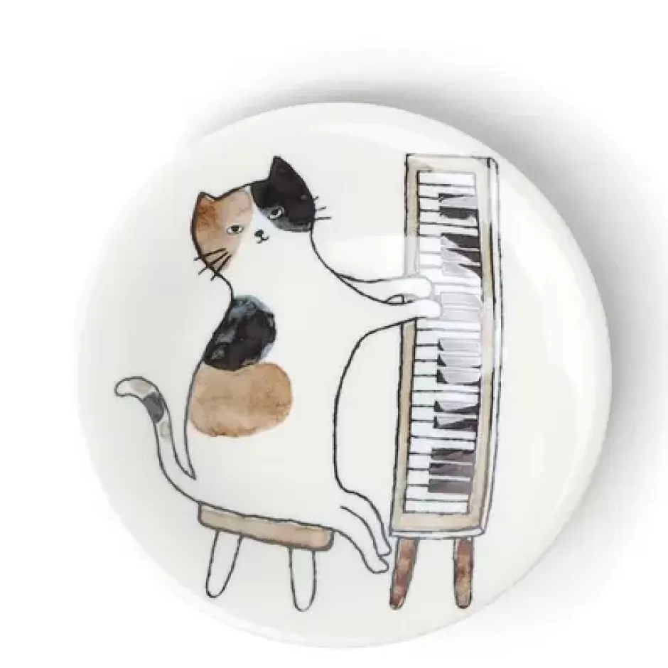 Cats^MIYA Company Piano Cat 6-1/8" Plate