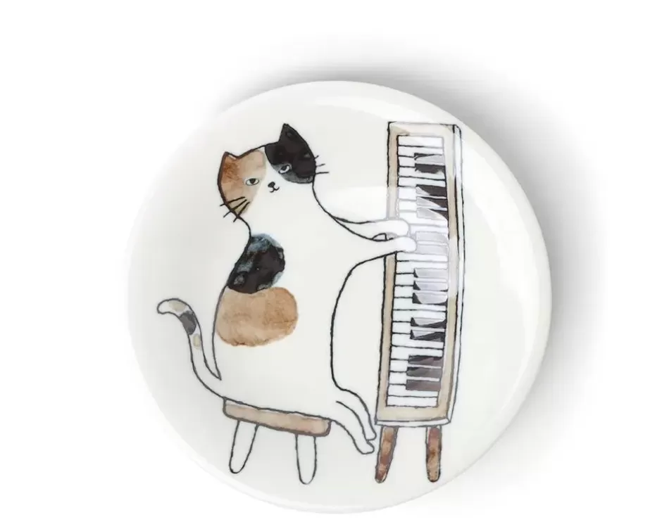 Cats^MIYA Company Piano Cat 6-1/8" Plate