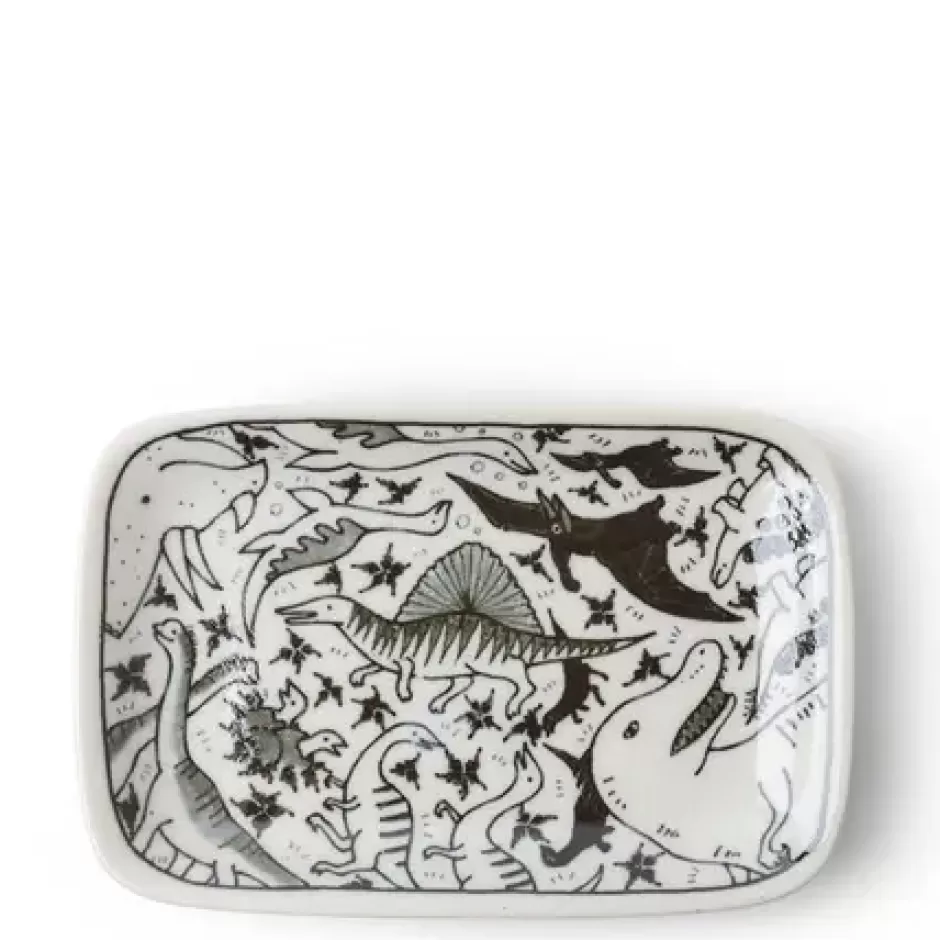 Plates^MIYA Company Plate Rectangle Happy Dinosaurs