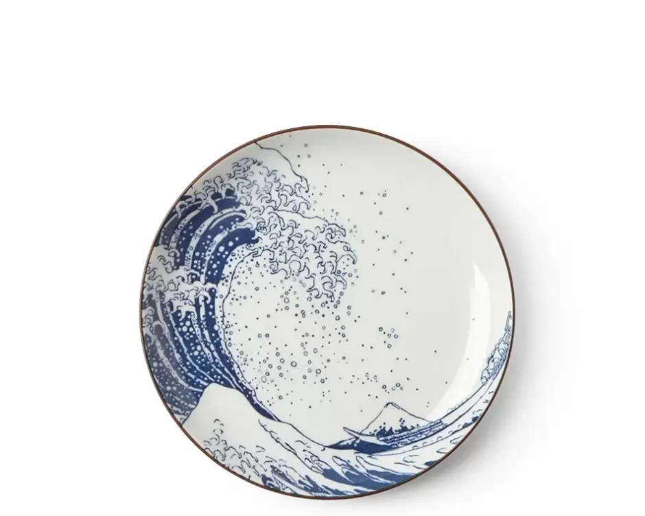 Medium Plates^MIYA Company Plate The Great Wave 7-1/8"