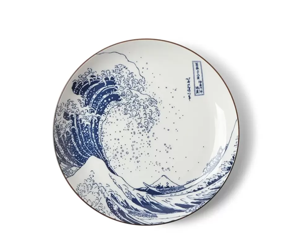 Medium Plates^MIYA Company Plate The Great Wave 8-1/2"