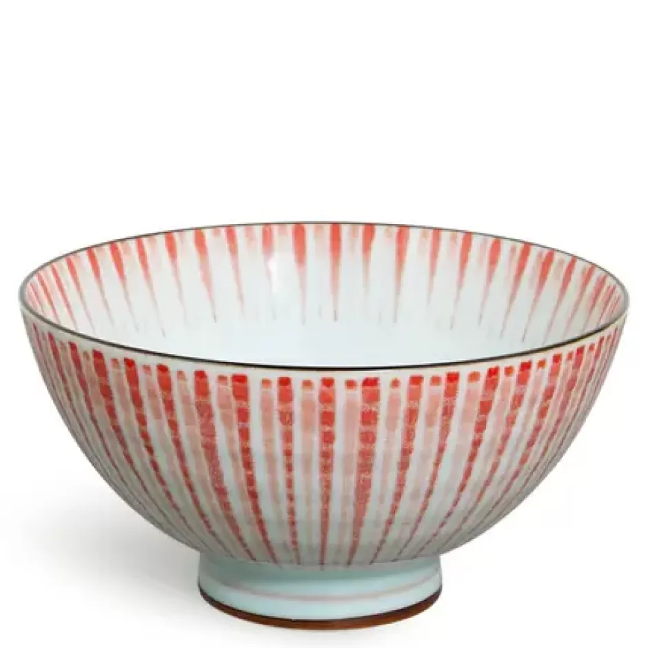 Rice Bowls^MIYA Company Red Tokusa 4.5" Rice Bowl