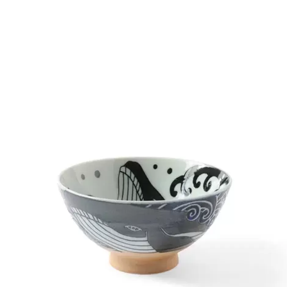 Bowls^MIYA Company Rice Bowl Blue Whale Waves