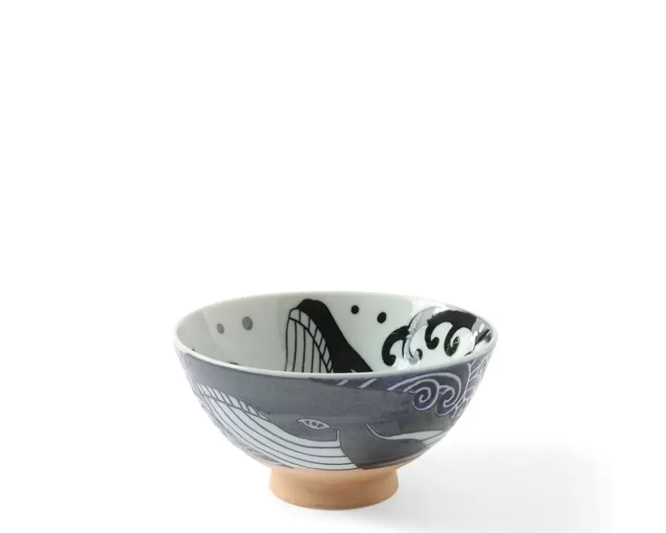 Bowls^MIYA Company Rice Bowl Blue Whale Waves