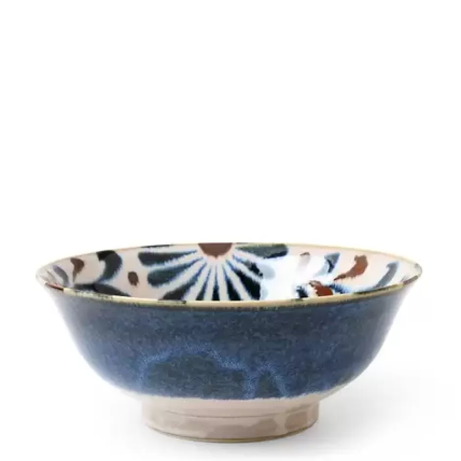 Ramen Bowls^MIYA Company Rustic Blue Floral Noodle Bowl