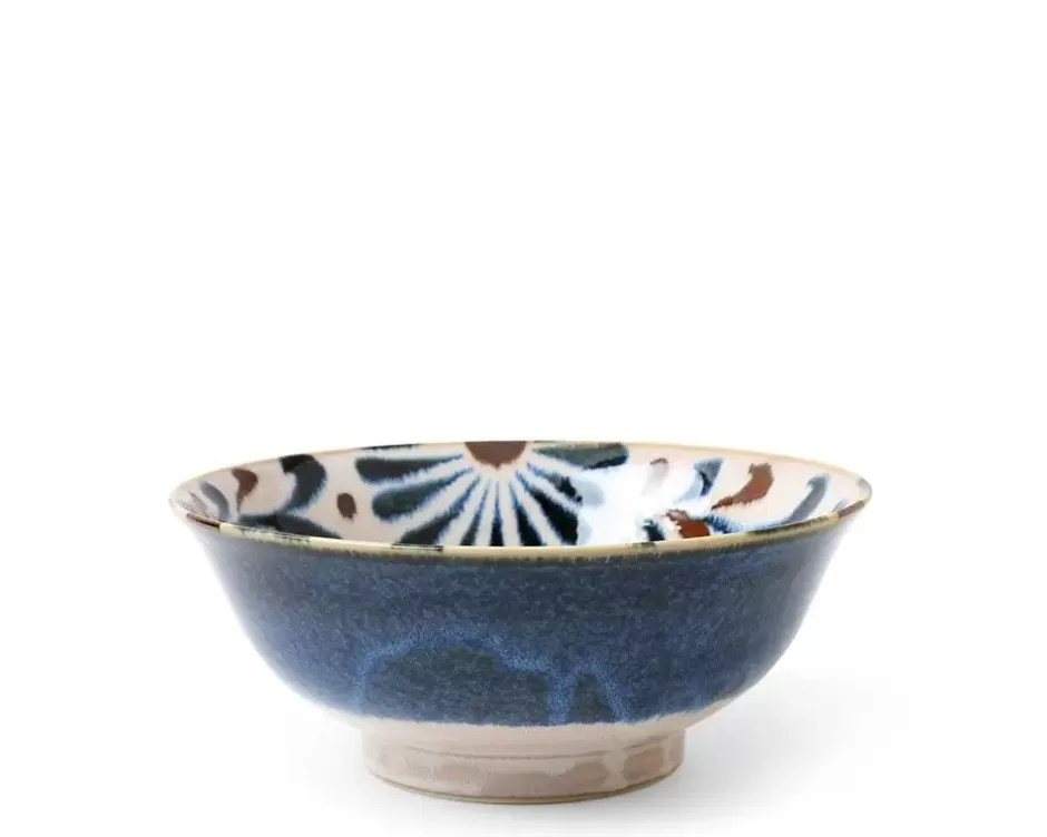 Ramen Bowls^MIYA Company Rustic Blue Floral Noodle Bowl