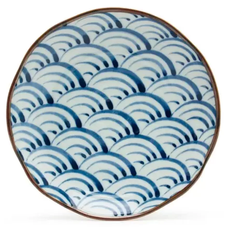 Large Plates^MIYA Company Saikai Nami Waves 9" Plate