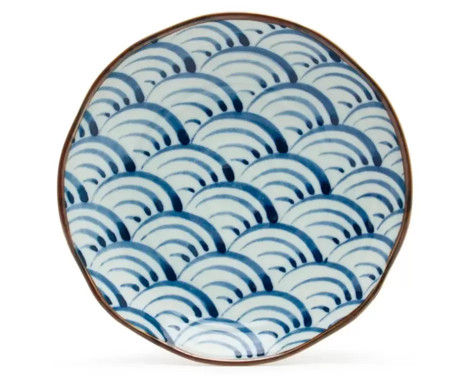 Large Plates^MIYA Company Saikai Nami Waves 9" Plate