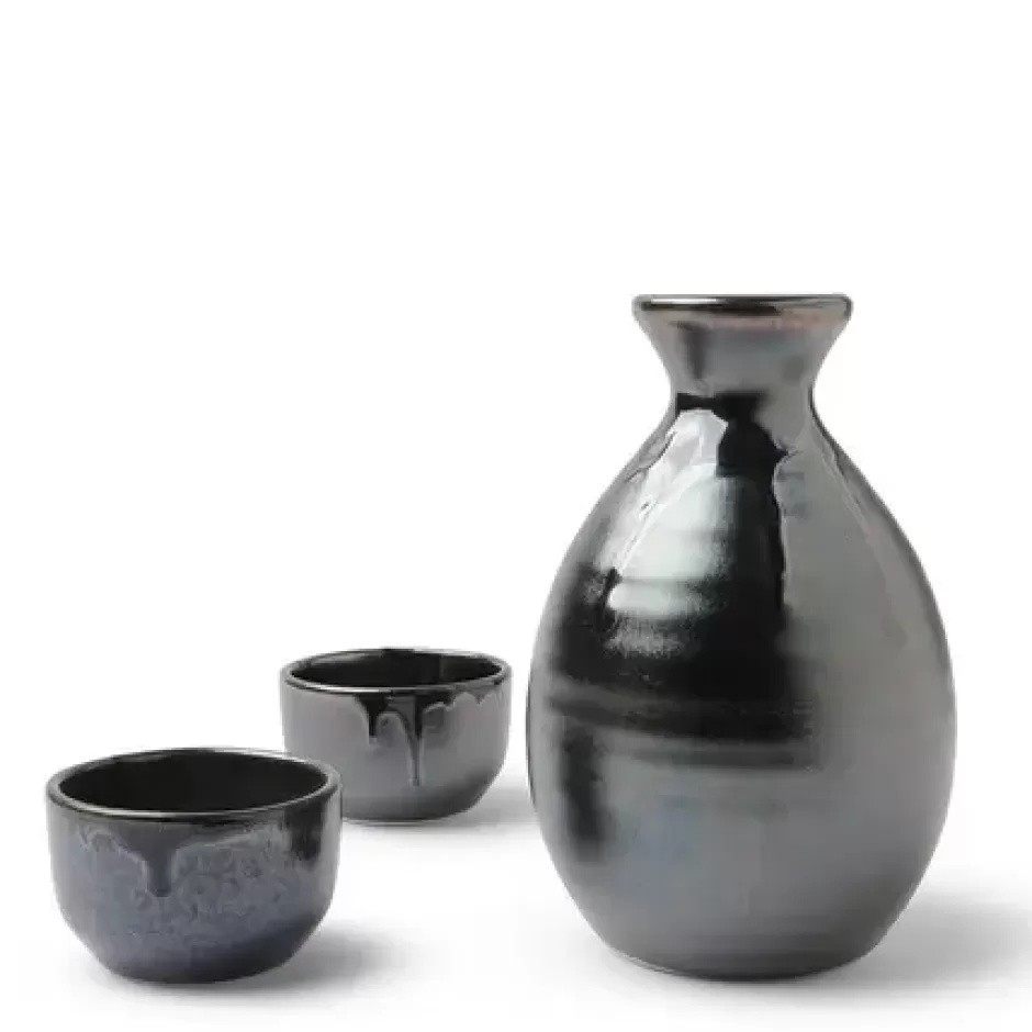 Sake Sets^MIYA Company Sake Set Black Luster