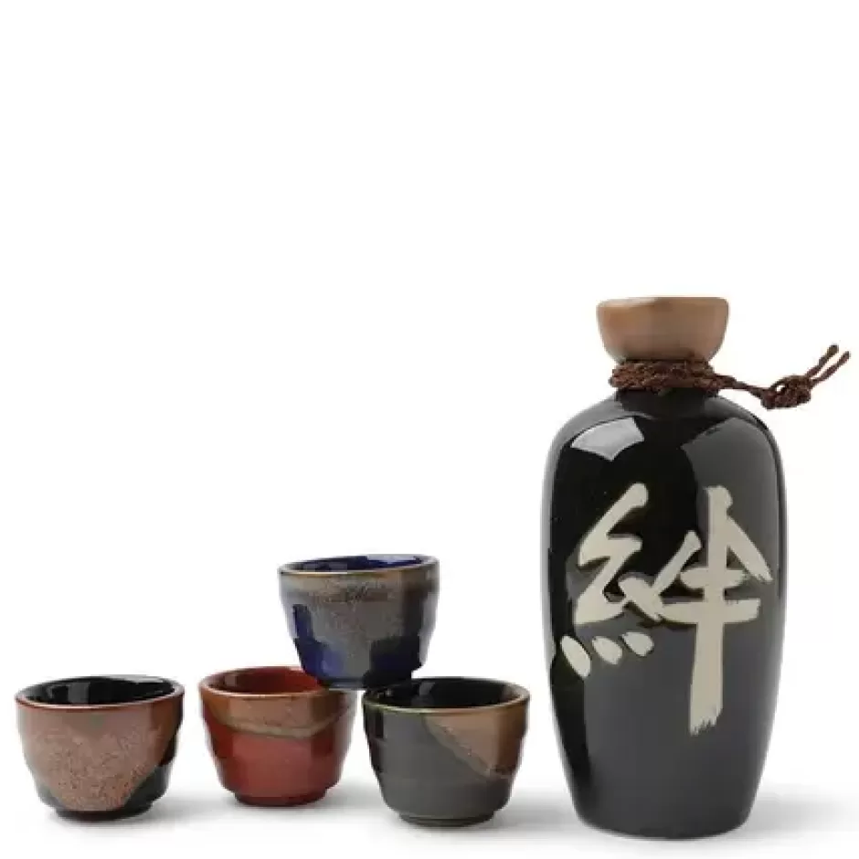 Sake Sets^MIYA Company Sake Set Oribe Kizuna