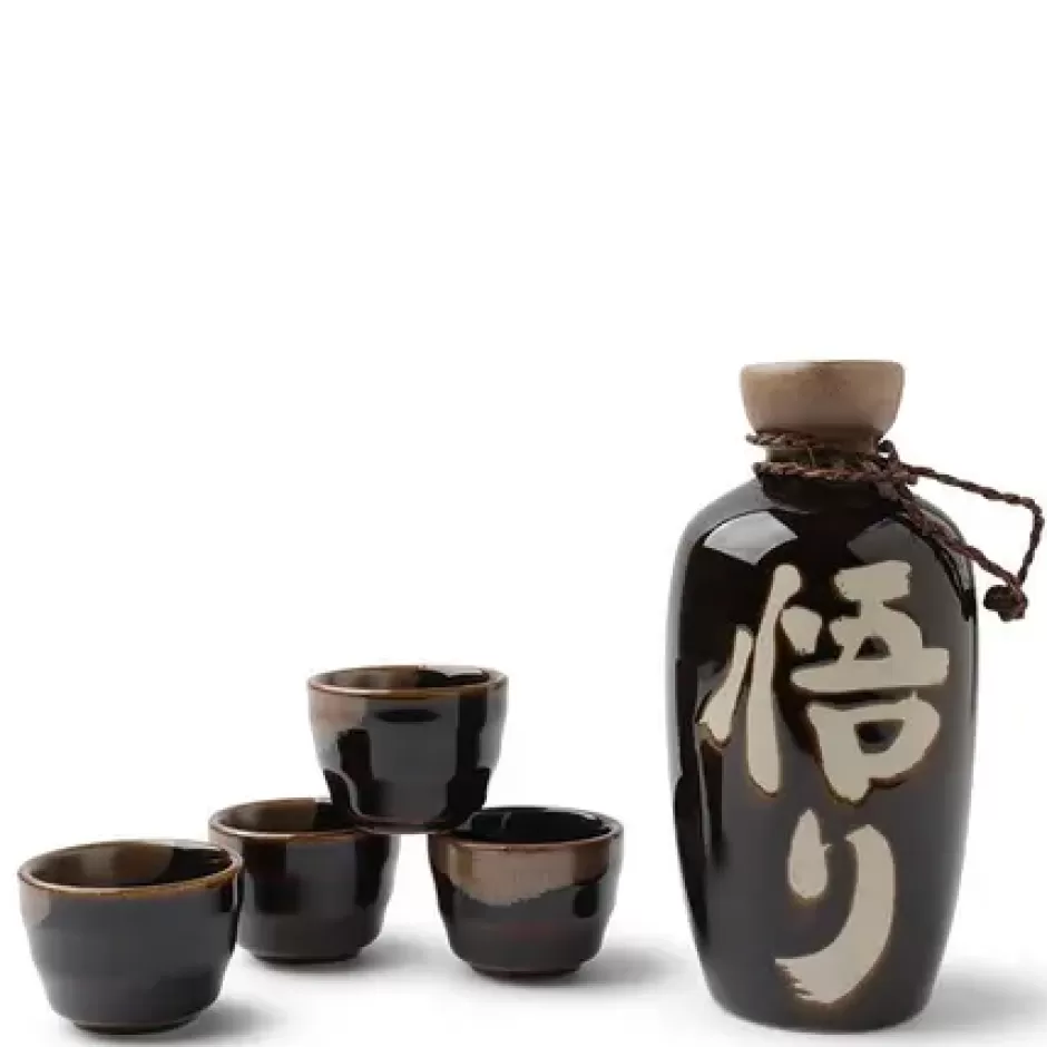 Sake Sets^MIYA Company Sake Set Tenmoku Satori