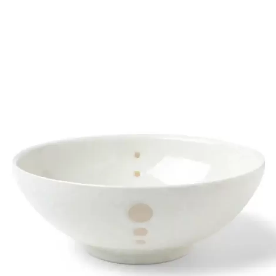 Large Bowls^MIYA Company Satin White Dots 8-3/8" Bowl