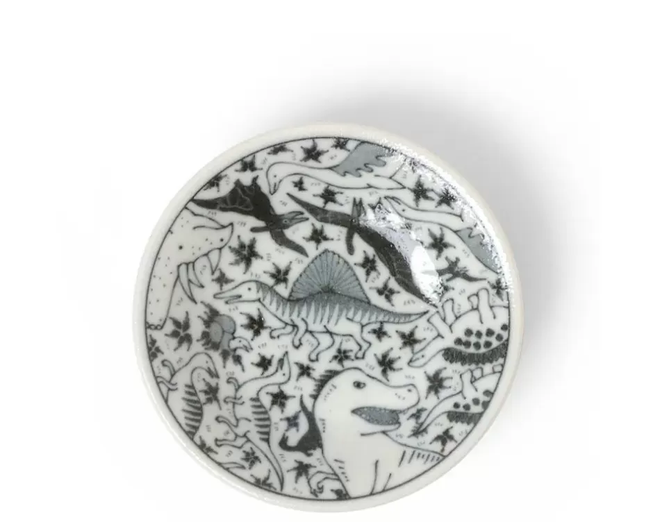 Other^MIYA Company Sauce Dish 4" Happy Dinosaurs